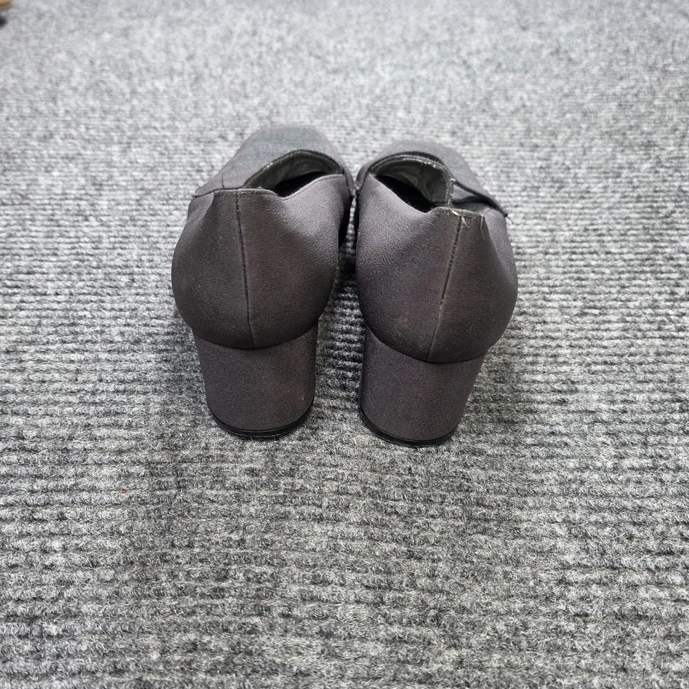 Bandolino Loafer Pumps Women's Size 9N Gray Herringbone Square Toe Block Heel - Picture 4 of 9